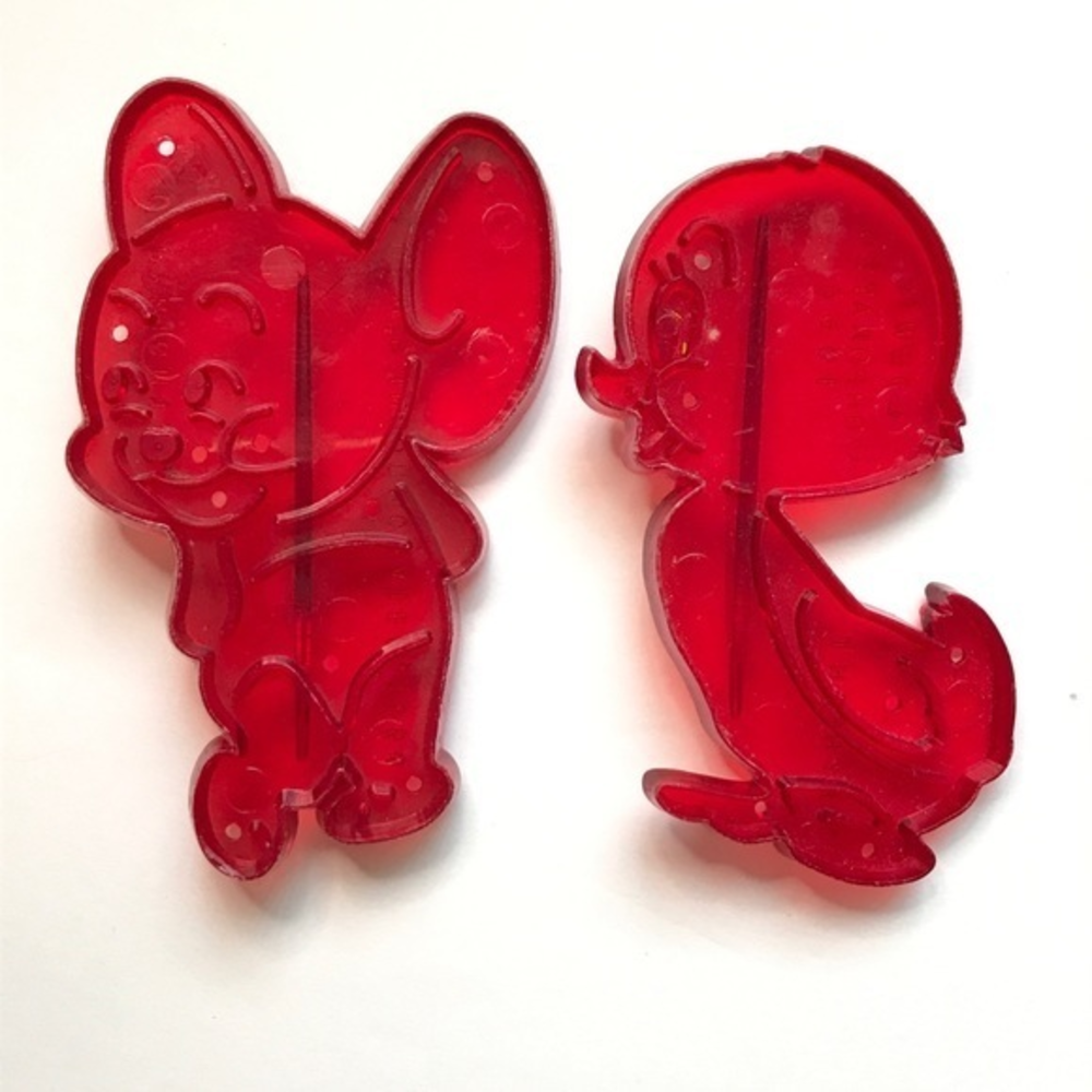 MGM Cartoon Cookie Cutters Lot of 2 Tuffy and Lucky Ducky 1956‎ Loew’s.